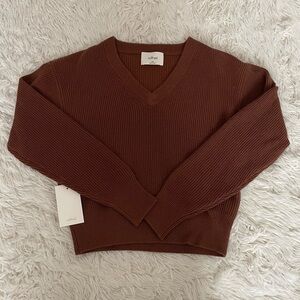 Aritzia Wilfred Manila V-neck Sweater